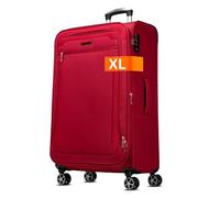 COCOONO Monterrey Valise rotative à 360° - Serrure à combinaison TSA, barres télescopiques, soufflet à fermeture éclair, 8 roulettes, champ d'adresse, rouge, xl, Style moderne et élégant, matériaux