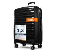 Cocoono Valise bagage à main, compatible avec Ryanair, avec serrure TSA, petite valise, bagage à main, petite valise, valise rigide, bagage à main Ryanair, 55 x 40 x 20 cm, Noir , L, Valise à coque