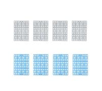 cocoontail Lot de 8 tapis ventilés pour cage à lapin avec clips, en plastique pour cochons d'Inde, chinchillas, hamsters (4 bleus + 4 blancs)