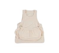 cocoontail Tablier câlin réglable avec deux poches - Tablier de toilettage en flanelle résistant aux rayures et à l'usure pour chat (blanc)