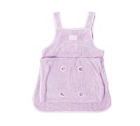 cocoontail Tablier de toilettage pour chat avec poche en flanelle à 4 trous - Écharpe anti-rayures pour couper les ongles (violet)