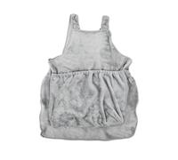 cocoontail Tablier réglable pour chat avec poche à capuche - Tablier de toilettage en peluche, sac de poitrine anti-chute pour chats et petits chiens, (gris)