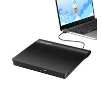 Cocopa Lecteur CD/DVD Externe pour PC, USB 3.0 Graveur Enregistreur Portable RW/ROM Mince Transmission Rapide Câble USB Intégrée Windows/Mac OS Apple/iMac/Macbook/Laptop/Desktops/PC Noi