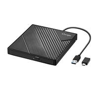 Cocopa Lecteur DVD Externe USB 3.0 Type C, Lecteur Graveur CD DVD Externe USB C Laptop Mac, Enregistreur Portable RW/ROM Transmission Rapide pour Windows 11/10/8/7, Mac OS, Apple, Linux, Laptop PC