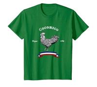 Cocorico Français Vintage Depuis 1789 France Bastille T-Shirt, Enfant, Vert Kelly, 8 Ans