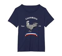 Cocorico Français Vintage Depuis 1789 France Bastille T-Shirt, Femme Grandes Tailles, Bleu Marine, 3X
