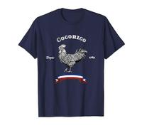 Cocorico Français Vintage Depuis 1789 France Bastille T-Shirt, Homme, Bleu Marine, 5XL