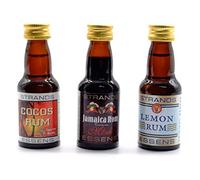 Cocos Rhum + Rhum de Jamaïque + Rhum Citron 3x25ml - Arômes sans alcool pour cocktails et liqueurs maison