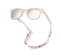 COCOSAND Lunettes de soleil pour enfants avec sangle polarisée et monture flexible en silicone souple pour tout-petits garçons filles âgés de 2 à 6 ans, Abricot clair avec lentille grise, Small
