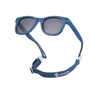 COCOSAND Lunettes de soleil pour tout-petits avec sangle polarisées rétro carrées en silicone souple pour bébés garçons filles âge 0-24 mois, Bleu, bleu vif, XS