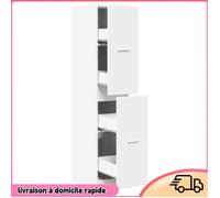 Cocosity Armoire d'apothicaire blanc 30x41x144,5 cm bois d'ingénierie - 7894202827625