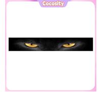 Cocosity autocollant stéréo 3D Autocollant de pare-brise de voiture, autocollant de pare-soleil de bloc auto coffret Yeux jaunes