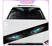 Cocosity autocollant stéréo 3D Autocollant de pare-brise de voiture, autocollant de pare-soleil de bloc auto coffret Yeux bleus