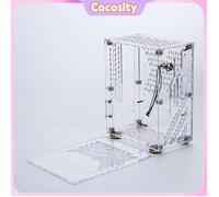 Cocosity Boîtier Mini ITX Mini boîtier ITX 4 3 l panneau acrylique transparent coussinets de informatique boite Transparent