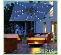 Cocosity Parasol De Jardin Parasol Droit 3 X 2 M Lumineux Rectangulaire Inclinable Avec Led Solaire Acier Polyester Haute Densité