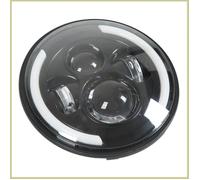 Cocosity Phare à LED Phare LED Halo de 7 Pouces, Feu de Jour Rond Bicolore de Remplacement Universel pour Road Star moto centrale