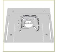 Cocosity Plaque d'insertion de table de toupie Ensemble de 2 plaques d'insertion de table de outillage (vide) Argent Lot de 2
