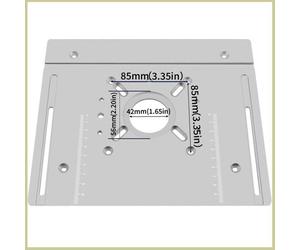 Cocosity Plaque d'insertion de table de toupie Ensemble de 2 plaques d'insertion de table de outillage (vide) Argent Lot de 2