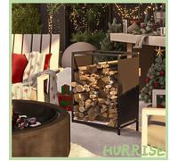 Cocosity Range Bûche Interieur Porte Bûche De Cheminée Support De Bois De Chauffage Pour Intérieur Extérieur 44X28X65 Cm Noir