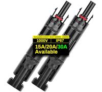 COCOSY 2 Connecteurs Diode 30A Solaire - Diodes Bloqueo 15/20/30A 1000V, Protection Retour Courant, Connecteurs Solaire IP67 Diode Anti-Hot Spot, Câblage Photovoltaïque DIY
