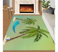 Cocotier Tapis Naturel Hamac VégétalTapis pour Enfants Vert Minimaliste 70x120 Rug Cocotier Rug Tapis Antidérapant Lavable en Machine pour Zones à Fort Trafic