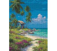 Cocotiers De Plage Puzzle 1000 Pieces, Puzzle Adulte 1000, Impossible Classique Jigsaw, Familial Puzzles Jeu de, Jigsaws en Bois, pour Jeu Éducatif Défi, Décoration Murale Cadeau FNKL5-366