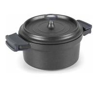 Cocotte 16 cm en fonte d'aluminium avec couvercle - Lacor - Noir - Fonte Aluminium Noir G