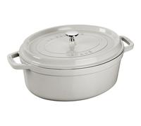 Cocotte 33 cm, Fonte, Ovale, Truffe blanche Staub