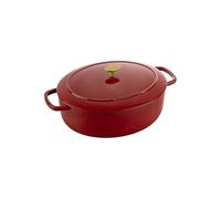Cocotte 33 cm, Ovale, Rouge, Fonte