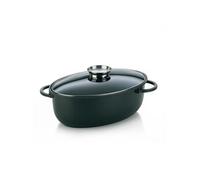 Cocotte à braiser ovale 8L Kerros - - Noir - Fonte D'aluminium