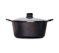 Cocotte anti-adhésive GREBLON de 6,5 L Revêtement céramique robuste Compatible induction, gaz, électrique et lave-vaisselle Faitout 28 cm avec couvercle en verre