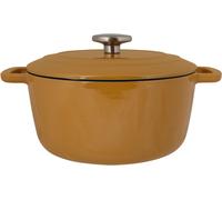 Cocotte avec couvercle - COSY & TRENDY - FONTESTIC - Fonte émaillée- Ø24 cm - 4,6 L - Tous feux dont induction - Ambre