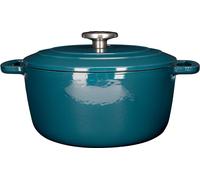 Cocotte avec couvercle - COSY & TRENDY - FONTESTIC - Fonte émaillée- Ø24 cm - 4,6 L - Tous feux dont induction - Bleu