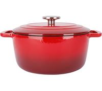 Cocotte avec couvercle - COSY & TRENDY - FONTESTIC - Fonte émaillée- Ø24 cm - 4,6 L - Tous feux dont induction - Rouge