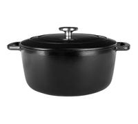 Cocotte avec couvercle - COSY & TRENDY - FONTESTIC - Fonte émaillée- Ø28 cm - 6,15 L - Tous feux dont induction - Noir