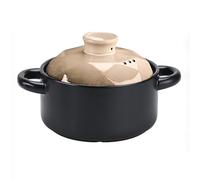 Cocotte avec couvercle sur coffre-fort, doubles poignées, for gaz(Gray,1.5L)
