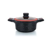 Cocotte avec revêtement en Granit avec couvercle en verre 20cm Herzberg HGRSCAS20 Herzberg