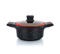 Cocotte Avec Revêtement En Granit Avec Couvercle En Verre 24cm Herzberg Hgrscas24
