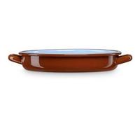 Cocotte Basse à Induction 26 cm, Casserole 2,2 L Acier Émaillé Vintage Tous Feux, Briebe, Terra, , Marron Marron G