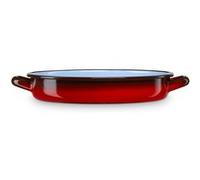 Cocotte Basse à Induction 30 cm, Casserole 3,3 L Acier Emaillé Vintage Tous Feux Ignea Rouge