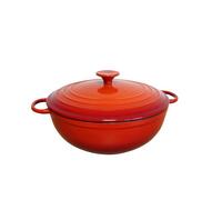 Cocotte basse Ronde Fonte émaillée ROUGE D26 cm