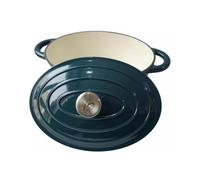 Cocotte BAUMALU 30 cm - Forme ovale - Bleu vert