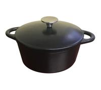 Baumalu – Cocotte en fonte 336407 ronde 26 cm – Noir mat