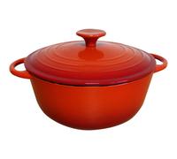 Cocotte Baumalu Fonte Emaillee Et Couvercle 3l 24 C Rouge