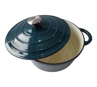 Cocotte BAUMALU24 cm - Forme ronde - Bleu vert