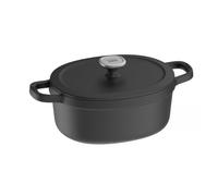 Cocotte - BERGHOFF - Ovale en Fonte - 27 x 22 cm - Couleur Graphite - Couvercle Inclus