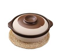 Cocotte Casserole domestique à gaz, résistante aux hautes températures, cuisson sec, petite poêle, cuiseur soupe en céramique for le riz(1.8L)