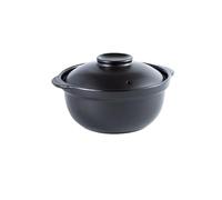 Cocotte Casserole poterie Pot à soupe riz cuit la vapeur poulet braisé et résistant chaleur Claypot gaz(Deep 1.9 L)