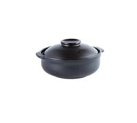 Cocotte Casserole poterie Pot à soupe riz cuit la vapeur poulet braisé et résistant chaleur Claypot gaz(Flat 1.2 L)