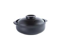 Cocotte Casserole poterie Pot à soupe riz cuit la vapeur poulet braisé et résistant chaleur Claypot gaz(Flat 3 L)